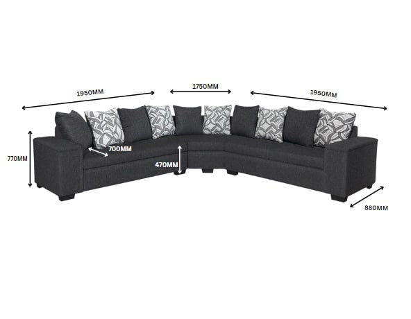 Ds Nz Made Ella Corner Sofa Vish Black With Pattern Cushion Michigan Pr9500 Sofas Sectionals Sofa Beds Nz Depot 12 - Nz Depot