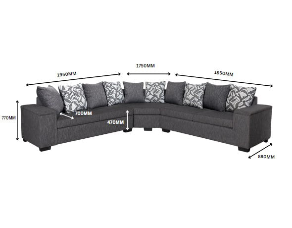 Ds Nz Made Ella Corner Sofa Kido Black With Pattern Cushions Michigan Pr9498 Sofas Sectionals Sofa Beds Nz Depot 7 - Nz Depot