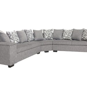 DS NZ made Ella corner sofa kido steel with pattern cushions ( michigan)