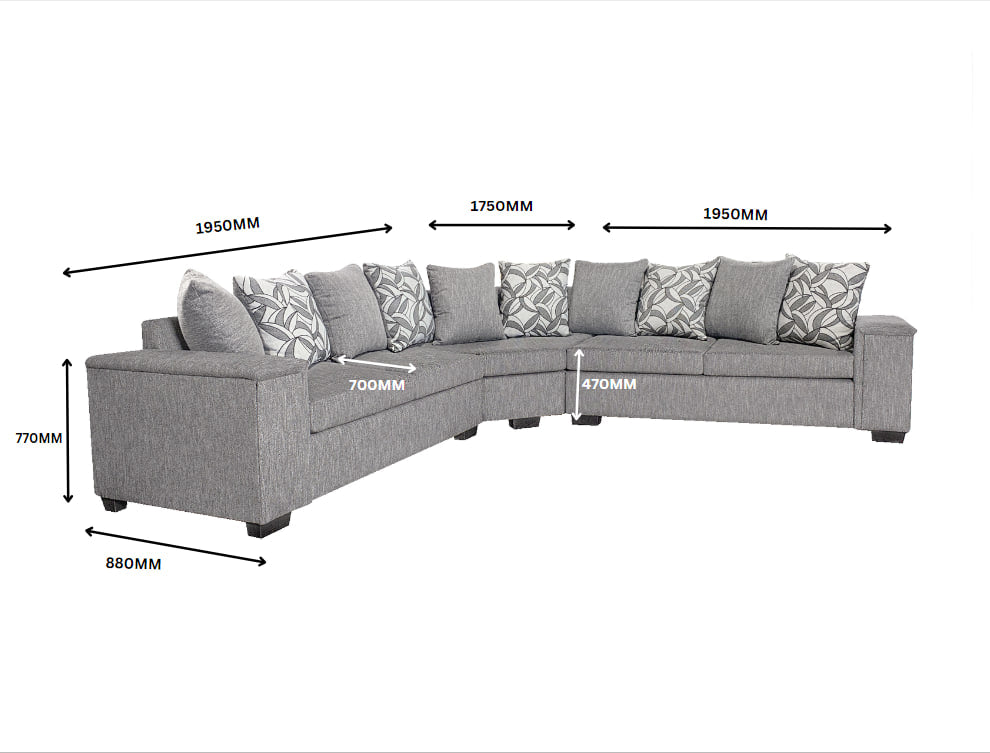 Ds Nz Made Ella Corner Sofa Kido Steel With Pattern Cushions Michigan Pr9497 Sofas Sectionals Sofa Beds Nz Depot 4 - Nz Depot