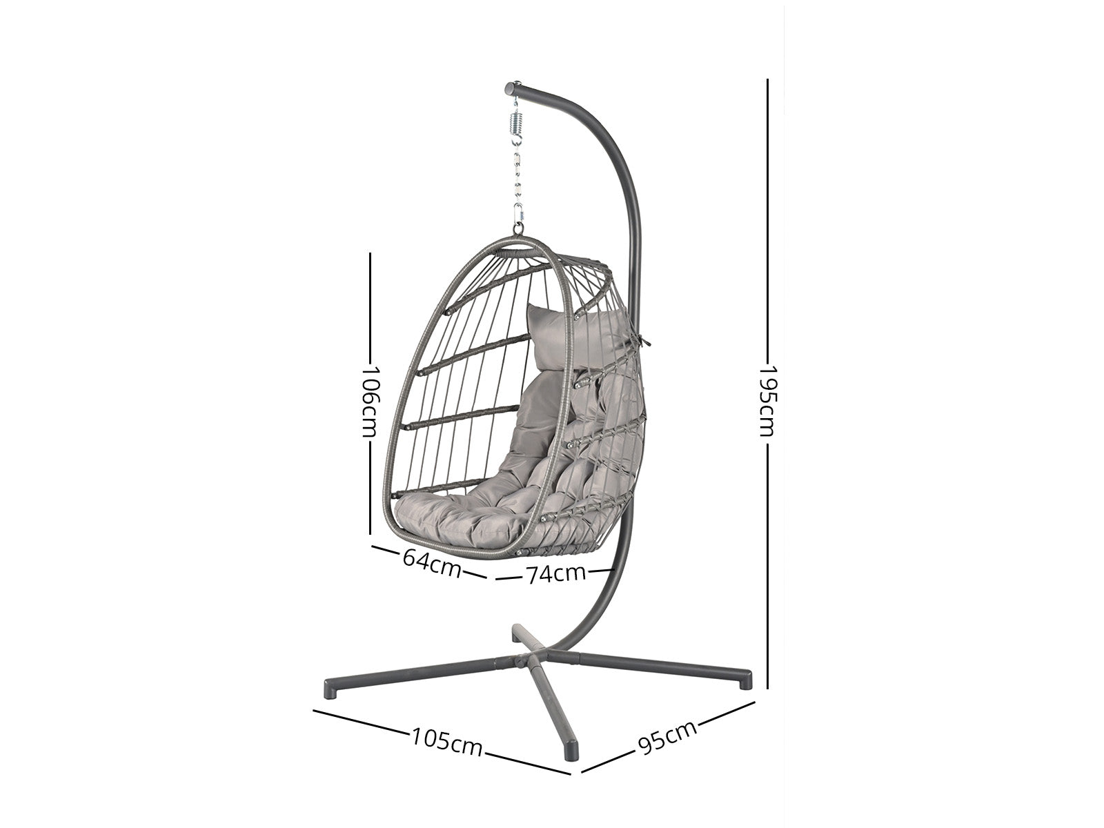 Ds Pigato Egg Chair Single Pr11456 Outdoor Furniture Nz Depot 7 - Nz Depot