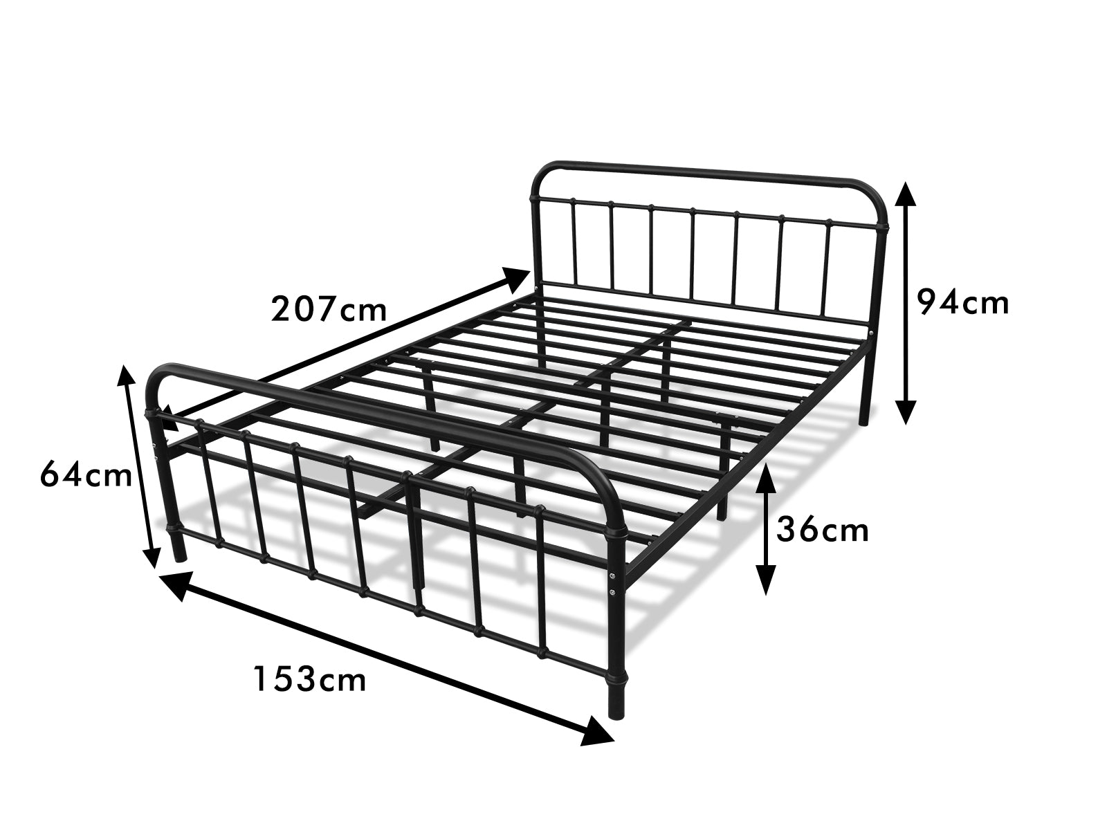 Darcy Metal Bed Queen PR2195 1 Bed Frames NZ DEPOT 4 - NZ DEPOT