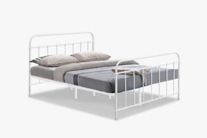 Darcy Metal Bed Queen White Pr2754 Bed Frames Nz Depot - Nz Depot