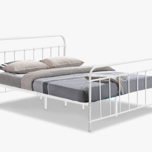 Darcy Queen Bed Frame - Metal White