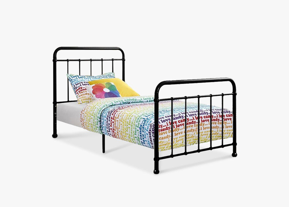 Darcy Single Bed Frame - Metal Black