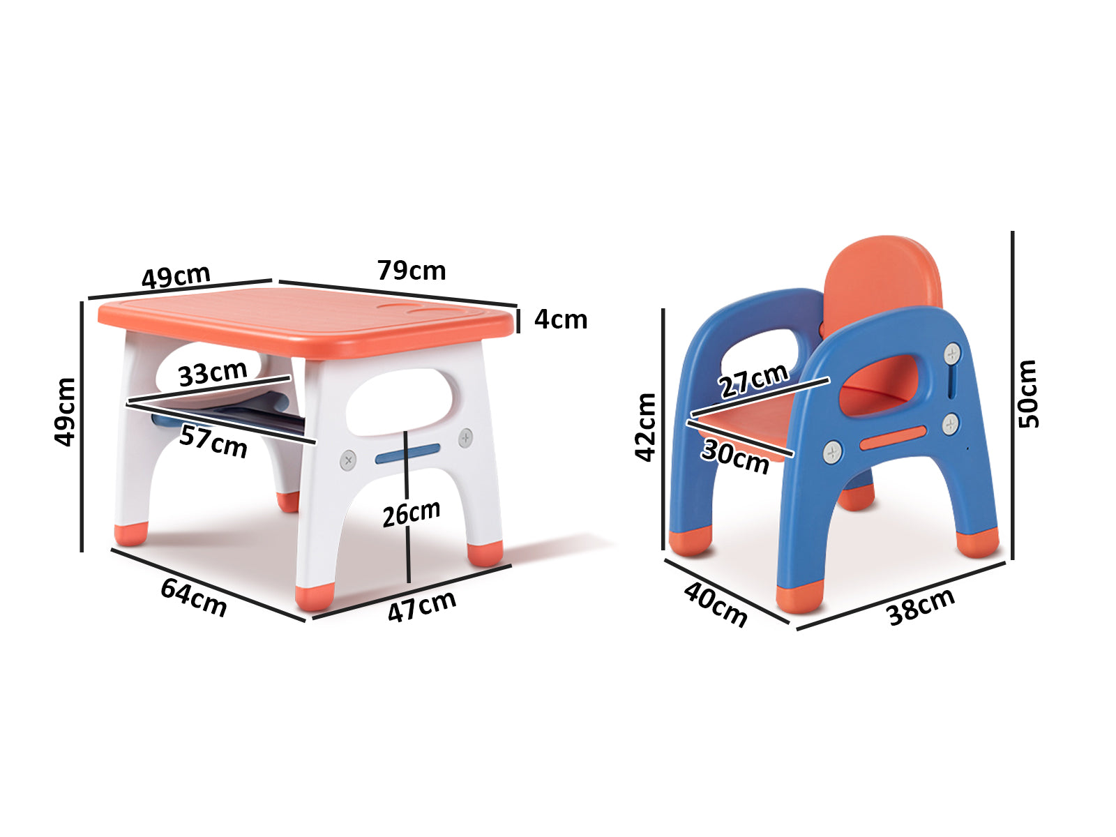 Dinosaur Table And Chair Set 12 Orange Blue Pr6621 Kid Organisers Nz Depot 10 - Nz Depot