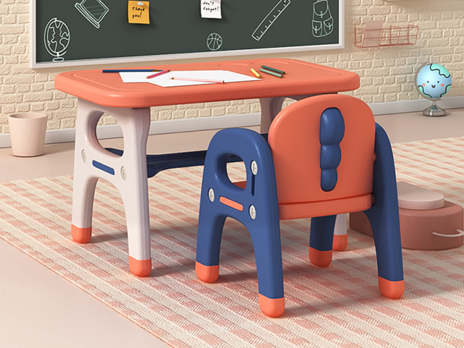 Dinosaur Table And Chair Set 12 Orange Blue Pr6621 Kid Organisers Nz Depot 3 - Nz Depot