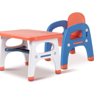 Dinosaur table and chair Set 1+2 Orange Blue