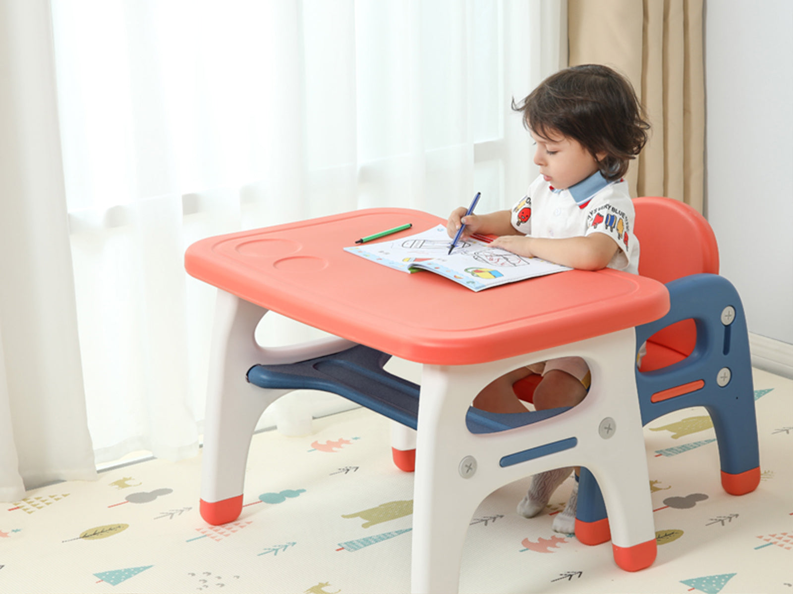 Dinosaur Table And Chair Set 12 Orange Blue Pr6621 Kid Organisers Nz Depot 9 - Nz Depot