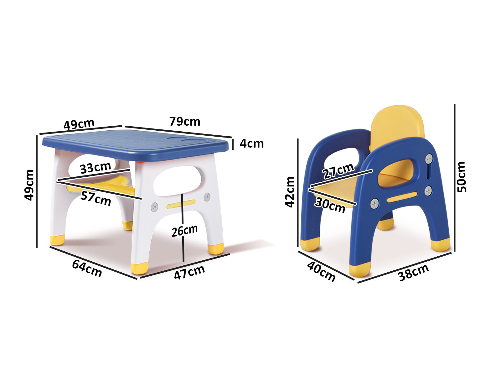 Dinosaur Table And Chair Set 12 Yellow Blue Pr6622 Storage Cabinets Bookshelves Nz Depot 3 - Nz Depot