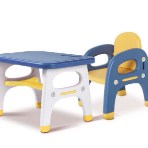 Dinosaur table and chair Set 1+2 Yellow Blue