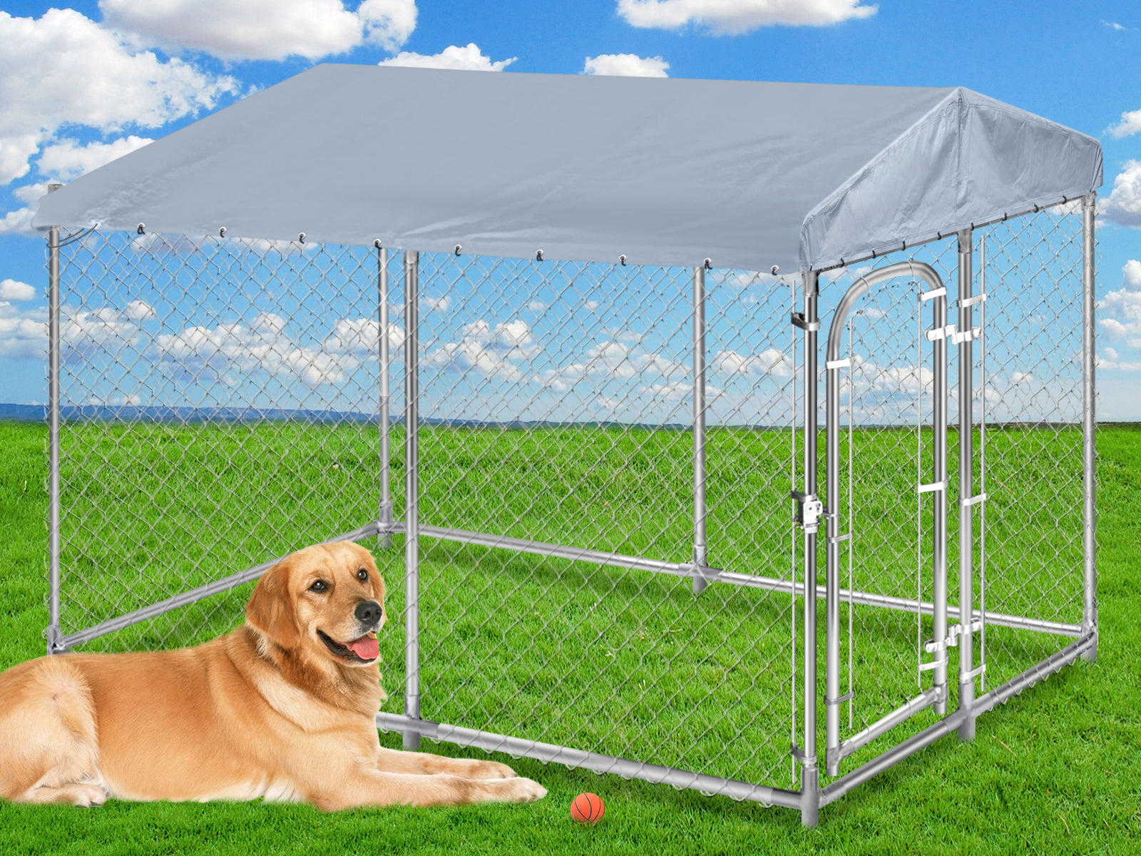 Dog Run B Upgrade Roof 4X2.3X1.8M Pr5164 Bedding Nz Depot 3 - Nz Depot