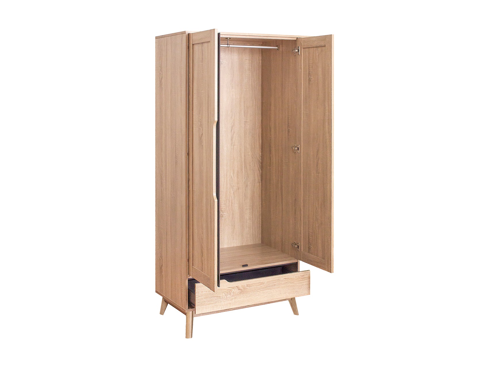 Fella 2 Doors Wardrobe With 1 Drawer Pr9291 Wardrobes Nz Depot 4 - Nz Depot