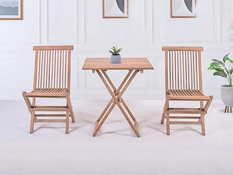 Folding Teak Wood Table 60Cm Pr10069 Outdoor Furniture Nz Depot 5 - Nz Depot