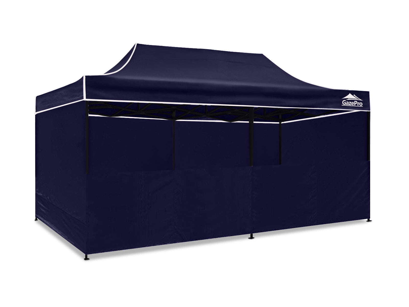 Gazebo C Silver Coated Roof 3X6M Navy