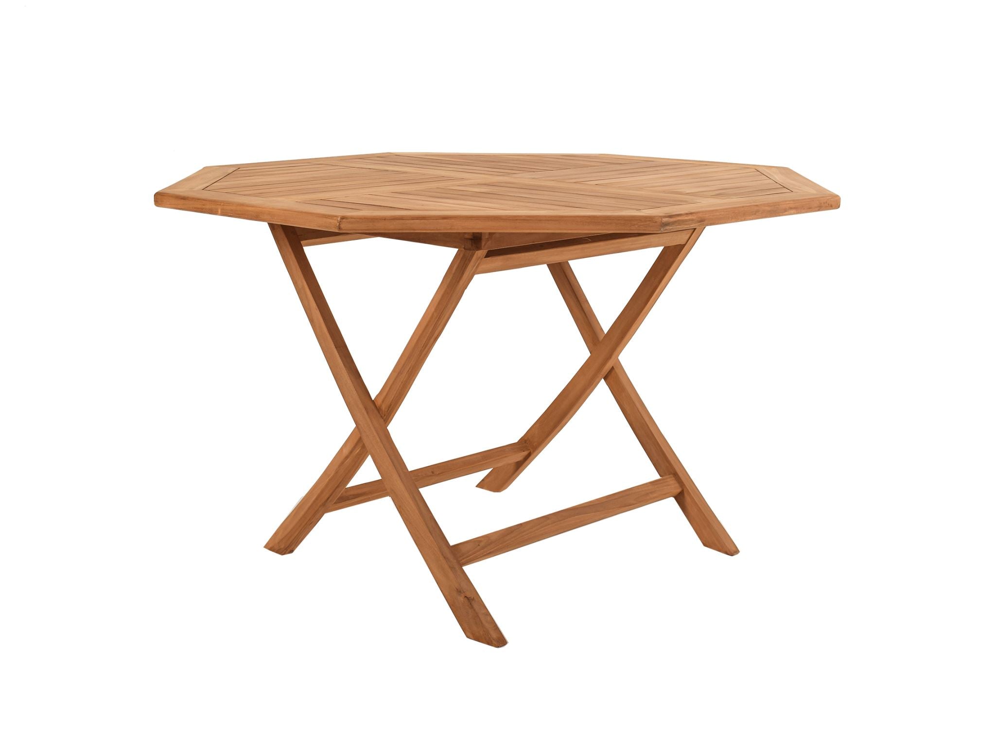 Goff Teak Wood Octagonal Folding Table 1.2M