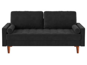 Gyllene Velvet 2 Seater Black PR65398 Sofas Sectionals Sofa Beds NZ DEPOT