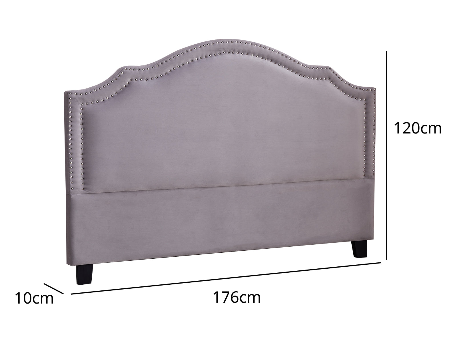 Headboard Nzk Velvet Light Grey Pr10170 Headboards Nz Depot 4 - Nz Depot