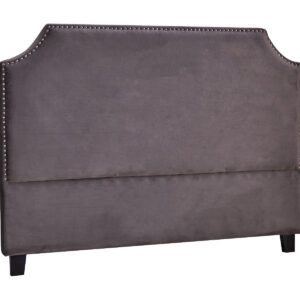 Headboard Queen Velvet Dark Grey