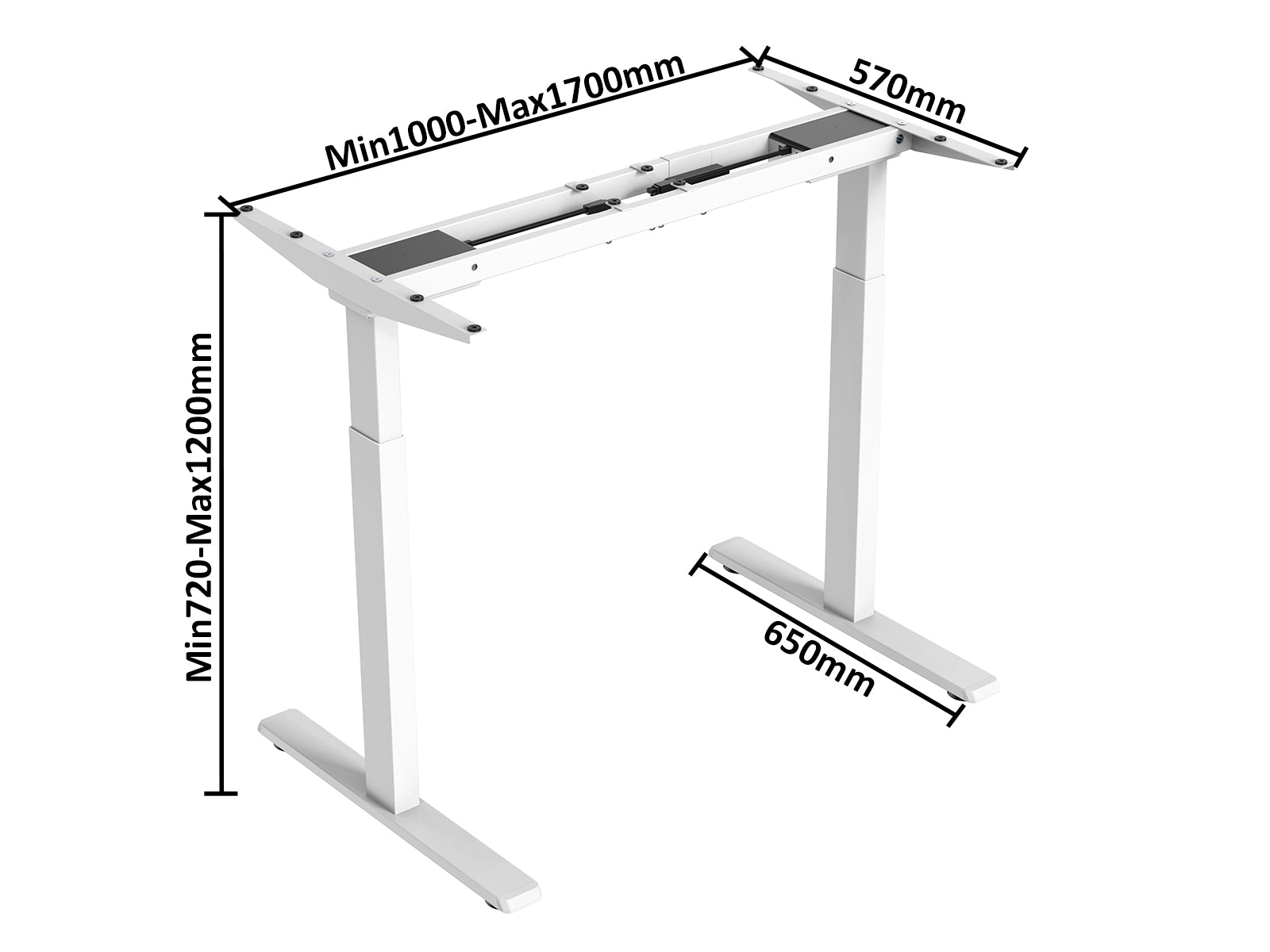 Height Adjustable Desk Frame Dual Motors Pr9008 Desks Nz Depot 3 - Nz Depot