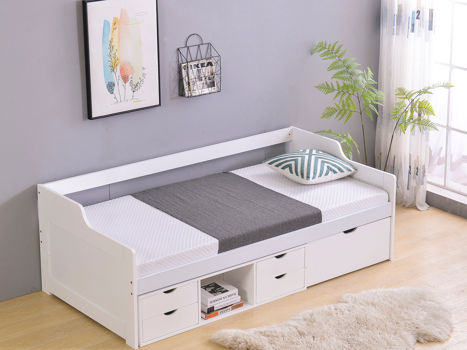 Herb Daybed With Drawers White Pr6144 Day Beds Nz Depot 14 - Nz Depot