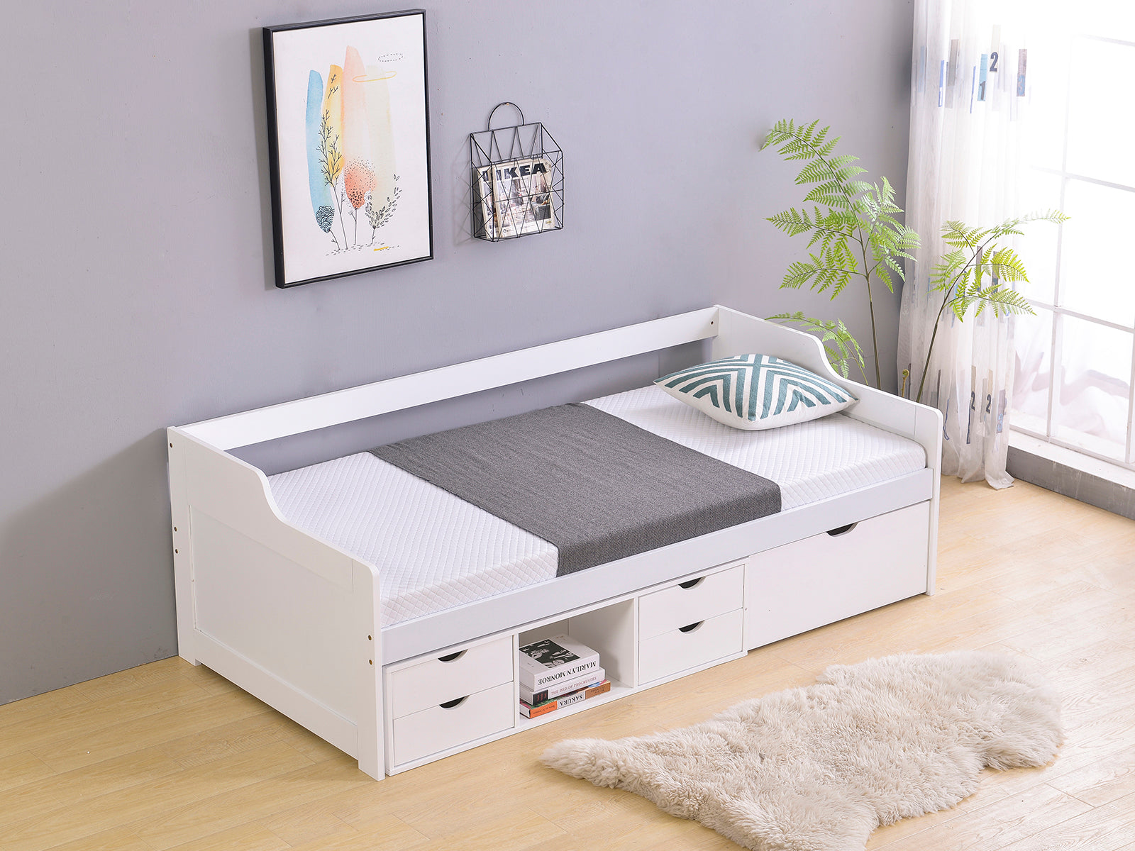 Herb Daybed With Drawers White Pr6144 Day Beds Nz Depot 4 - Nz Depot