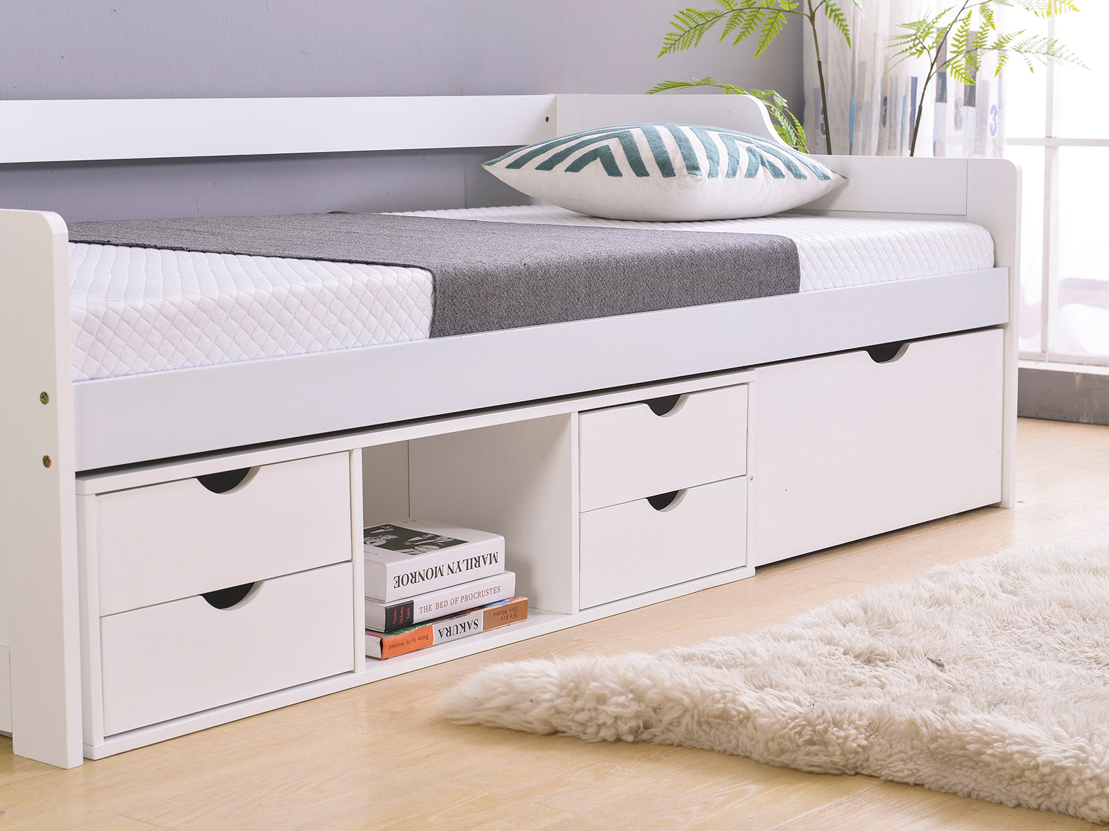 Herb Daybed With Drawers White Pr6144 Day Beds Nz Depot 7 - Nz Depot