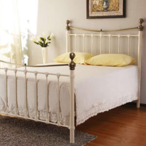 High Metal Victorian King Bed Frame