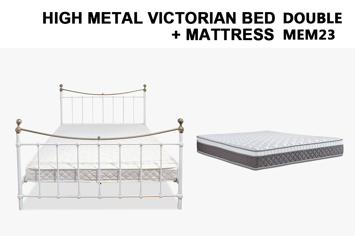 High Victorian Double Bed With Mattress Combo Pr6601 Bed Frames Nz Depot 8 - Nz Depot