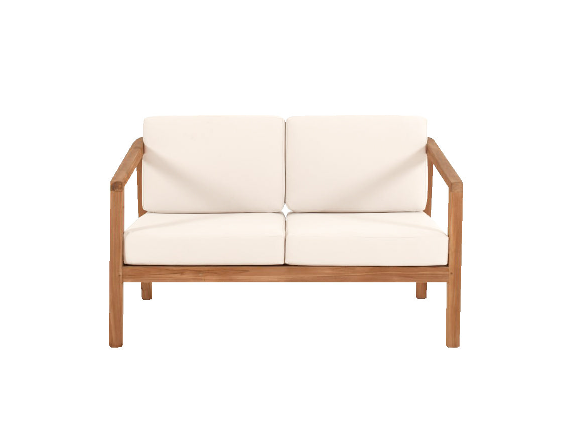 Jason Teak Wood 2 Seater Creamy