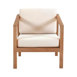 Jason Teak wood Single Seater Creamy