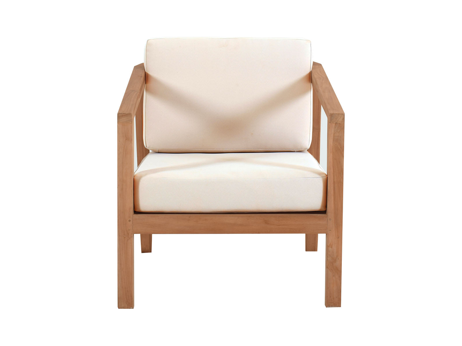 Jason Teak Wood Single Seater Creamy