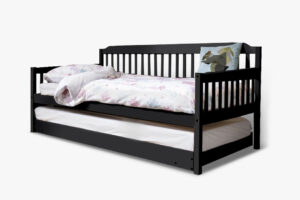 Karlan Daybed With Trundle Bedframe Black Pr6141 Day Beds Nz Depot - Nz Depot