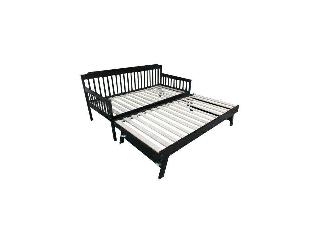 Karlan Daybed With Trundle Bedframe Black Pr6141 Day Beds Nz Depot 7 - Nz Depot