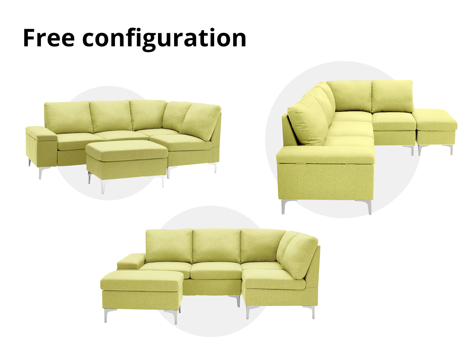 Kristin Sectional Sofa Set Linen Mustard Pr11730 Sofas Sectionals Sofa Beds Nz Depot 4 - Nz Depot