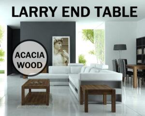 Larry End Table Acacia Wood PR1195 Coffee Tables NZ DEPOT - NZ DEPOT