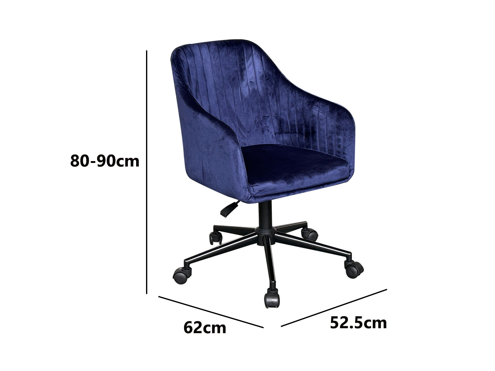 Lilac Office Chair Velvet Blue Pr9535 Office Chairs Nz Depot 3 - Nz Depot