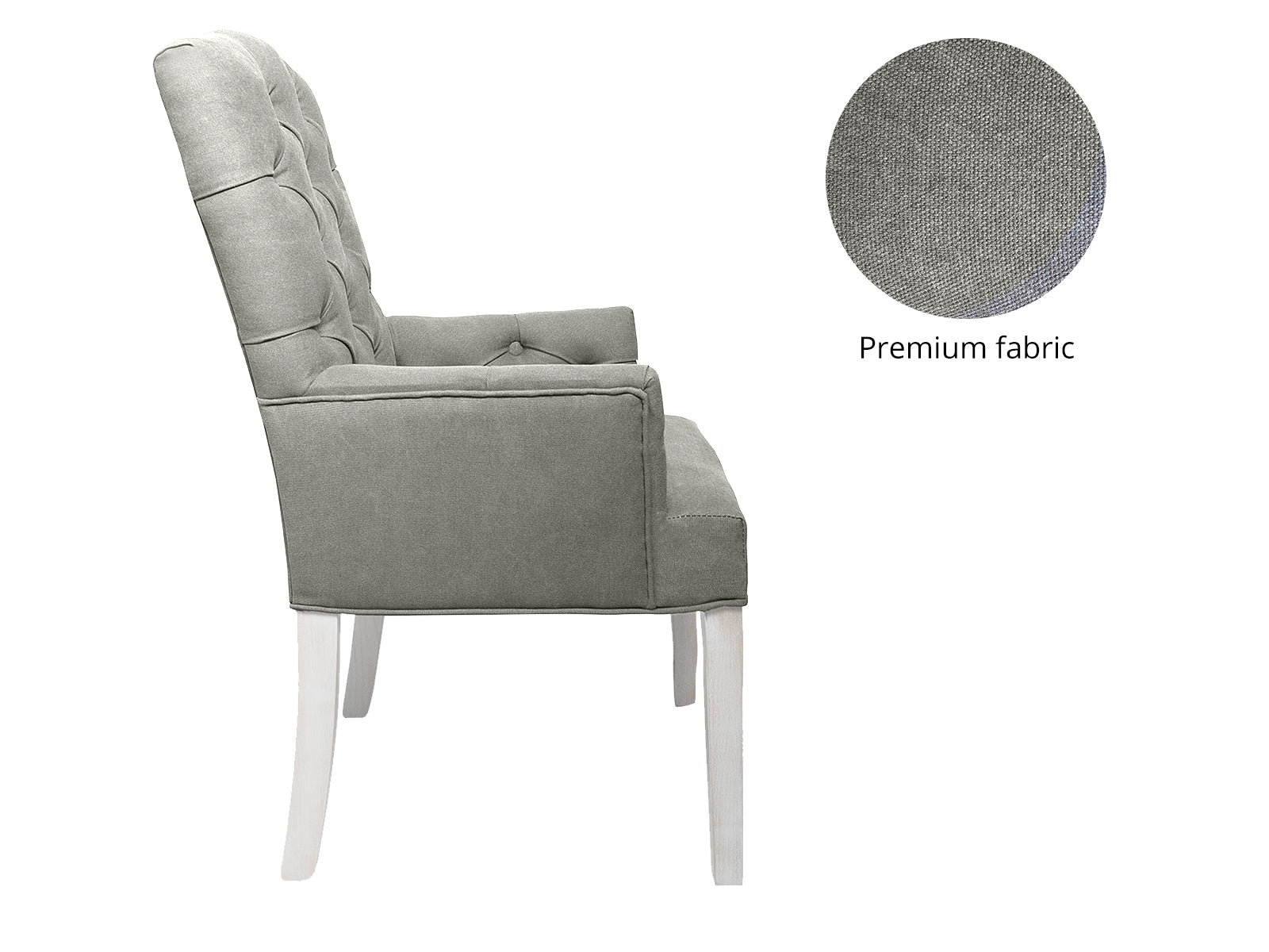 Linen Dining Armchair Grey Pr65588 Dining Chairs Nz Depot 3 - Nz Depot