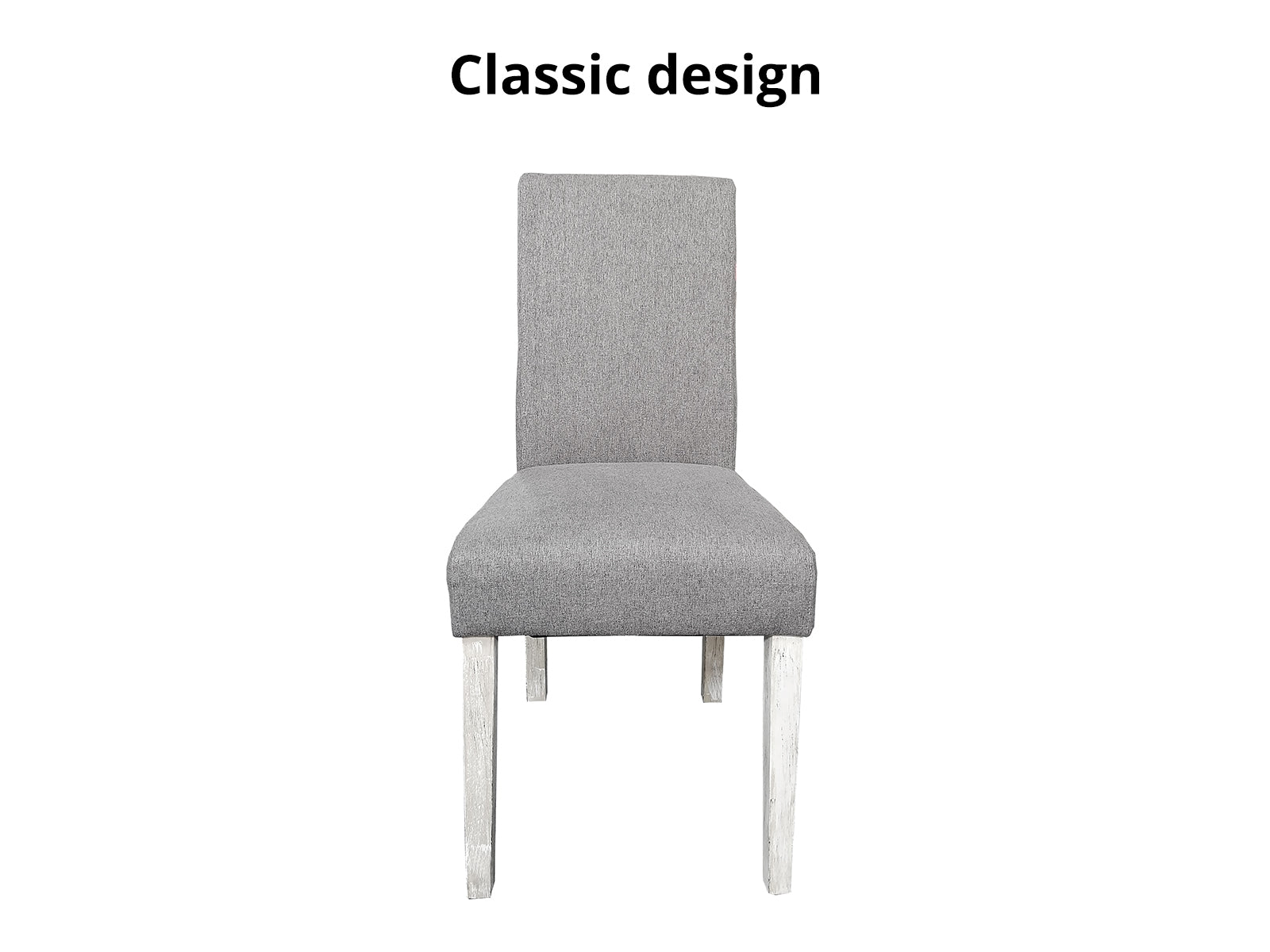 Linen Dining Chair X2 Greywhite Pr65567 Dining Chairs Nz Depot 4 - Nz Depot