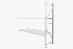 Longspan Shelving 1.5M Add On Bay 2 Layer Grey White Pr8390 Storage Cabinets Bookshelves Nz Depot - Nz Depot