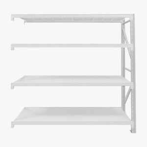 Longspan Shelving 1.5M - Add-on Bay 4 Layer Grey White