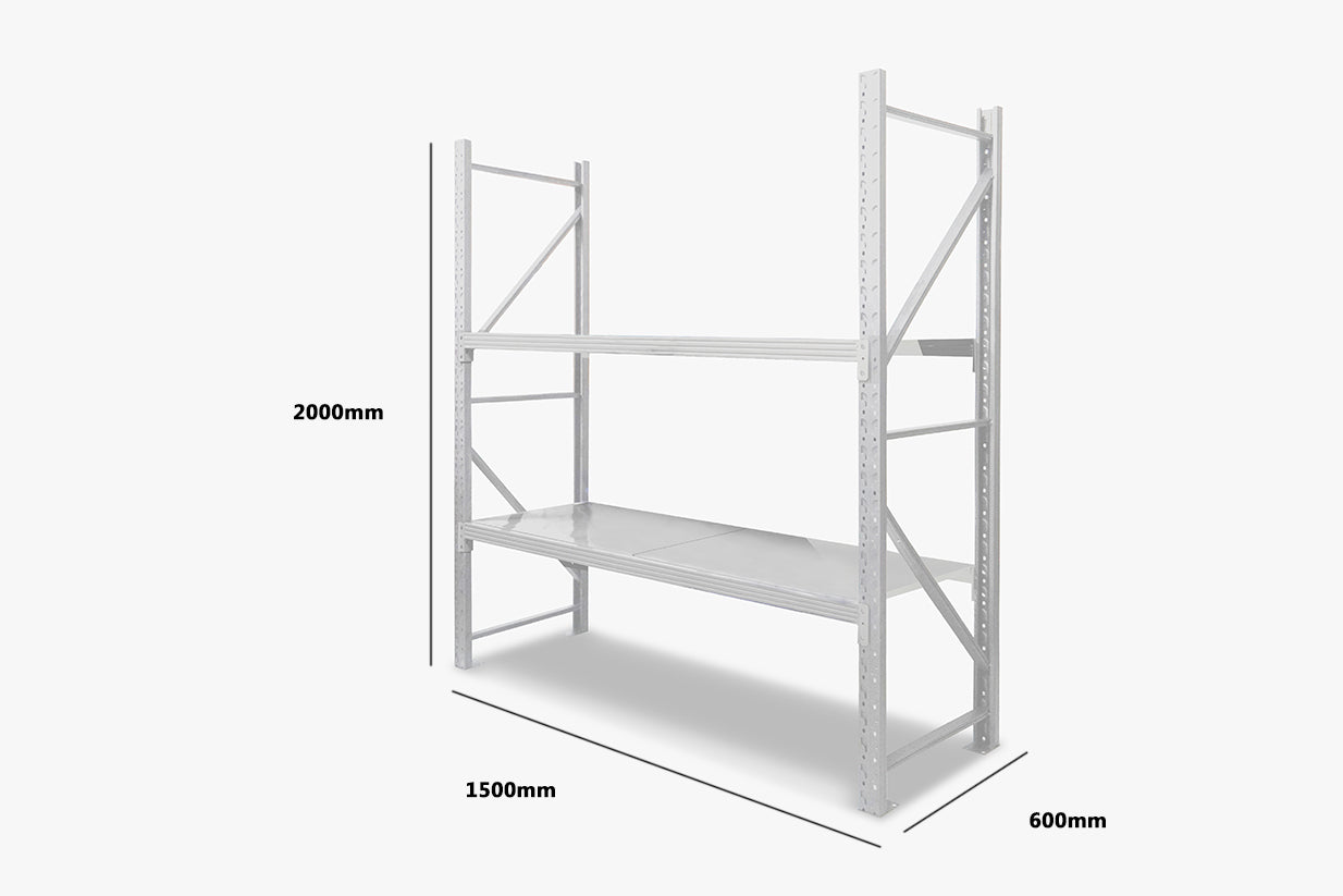 Longspan Shelving 1.5M Main Bay 2 Layer Grey White Pr8389 Storage Cabinets Bookshelves Nz Depot 3 - Nz Depot