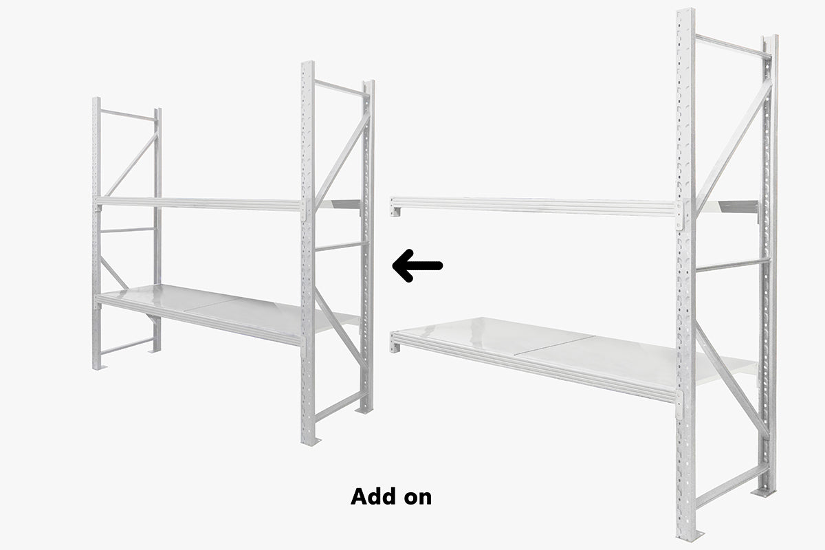 Longspan Shelving 1.5M Main Bay 2 Layer Grey White Pr8389 Storage Cabinets Bookshelves Nz Depot 4 - Nz Depot