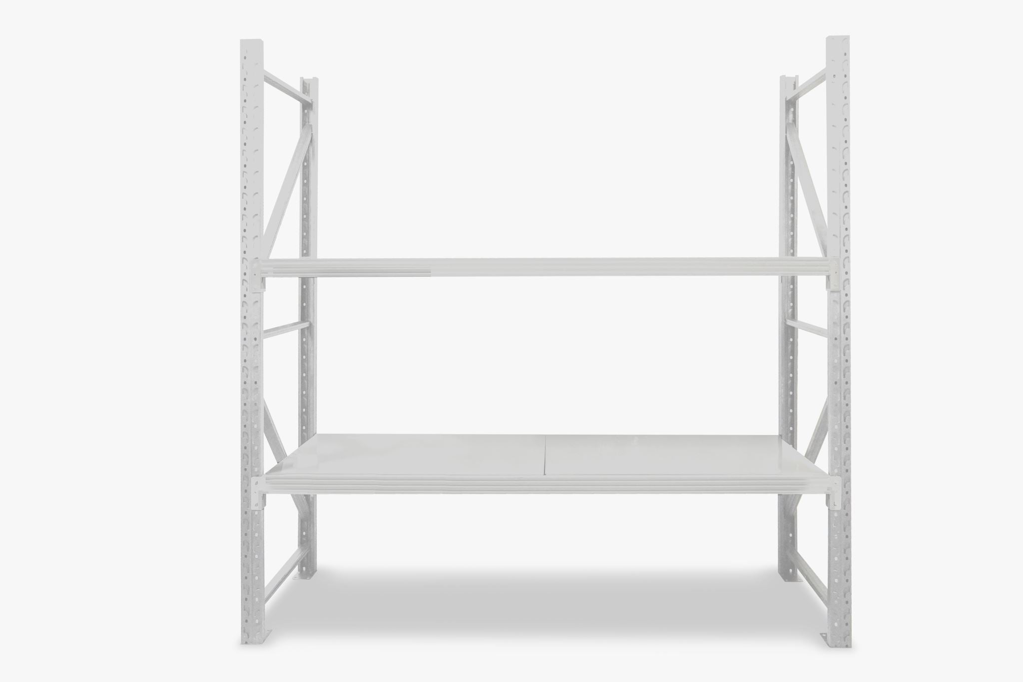 Longspan Shelving 1.5M - Main Bay 2 Layer Grey White