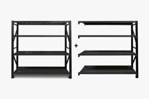 Longspan Shelving 2M Add On Bay 4 Layer Black Pr8424 Storage Cabinets Bookshelves Nz Depot - Nz Depot