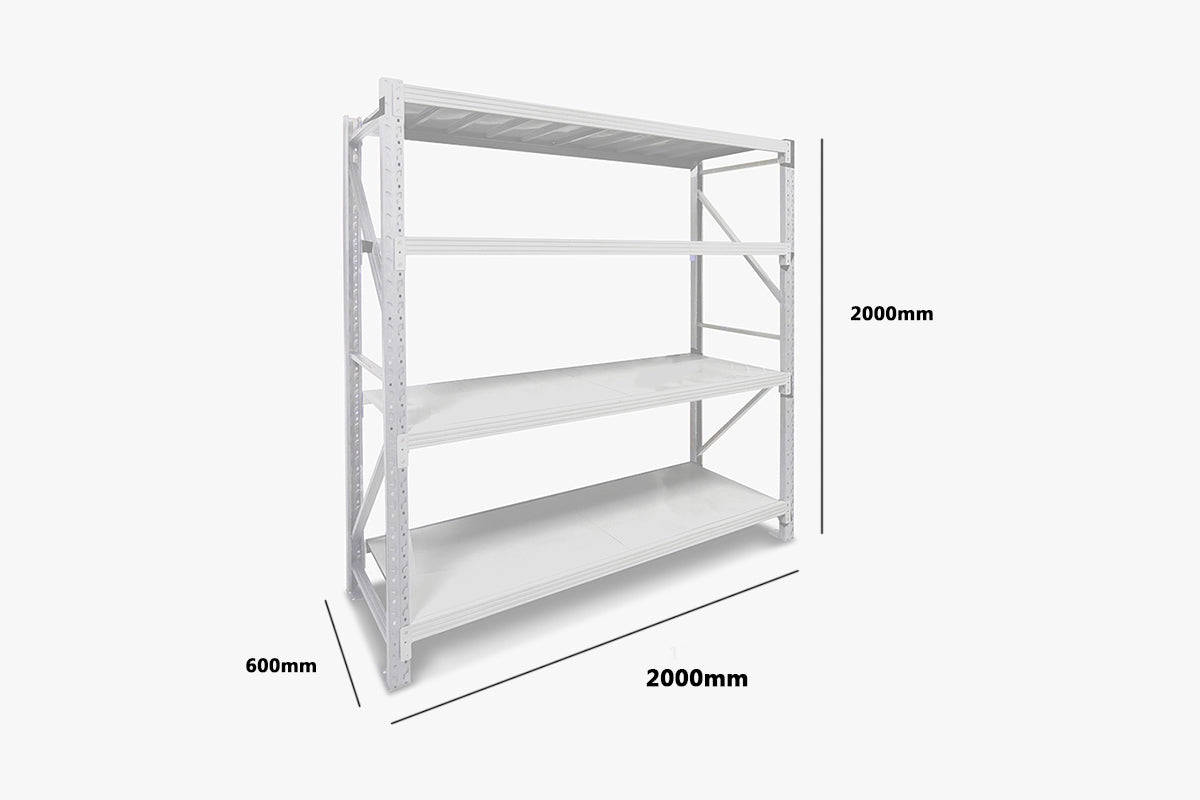 Longspan Shelving 2M Main Bay 4 Layer Grey White Pr8421 Storage Cabinets Bookshelves Nz Depot 4 - Nz Depot