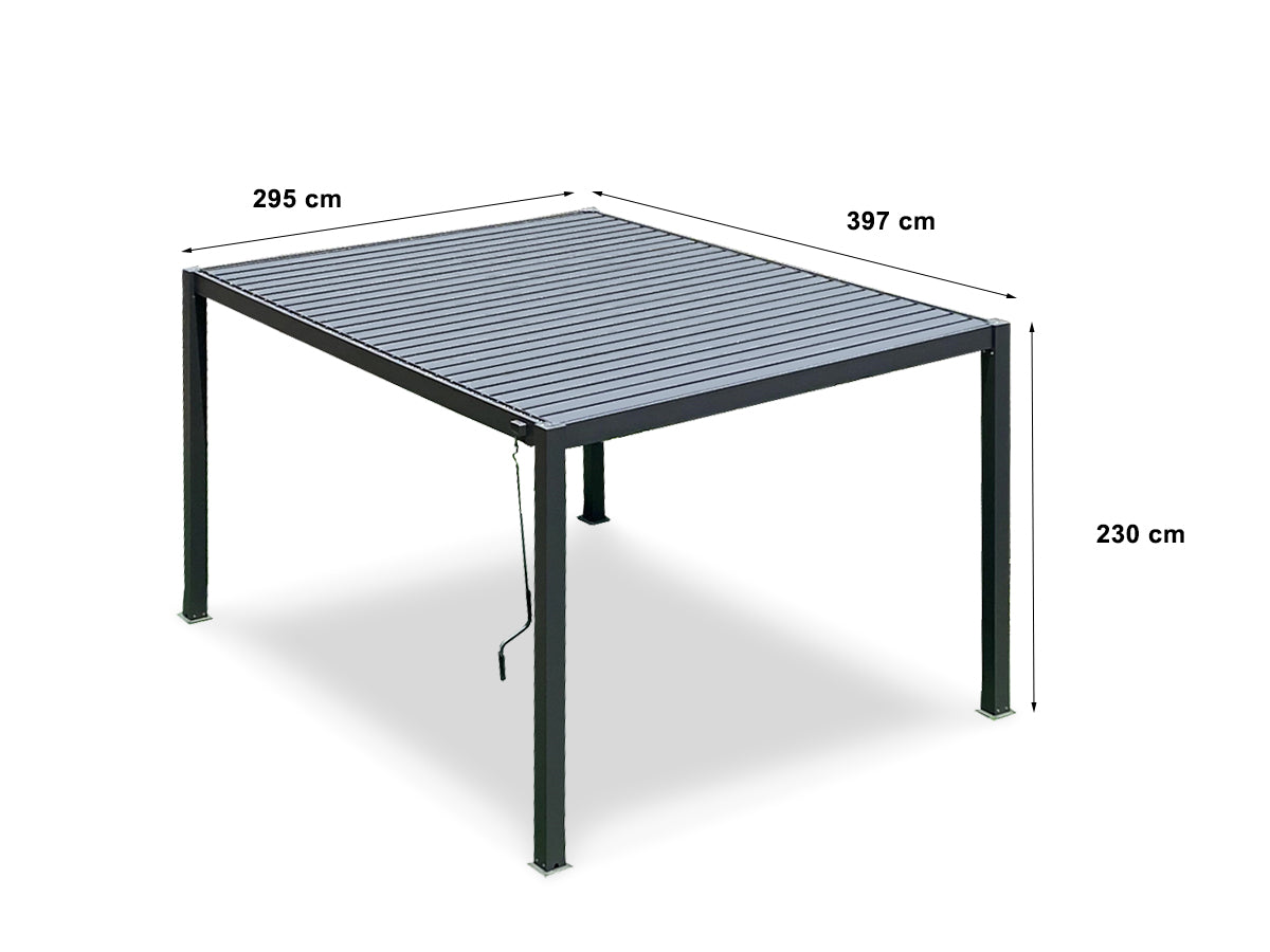 Louvre Roof Pergola 3X4M Grey Pr8727 Awning Nz Depot 7 - Nz Depot