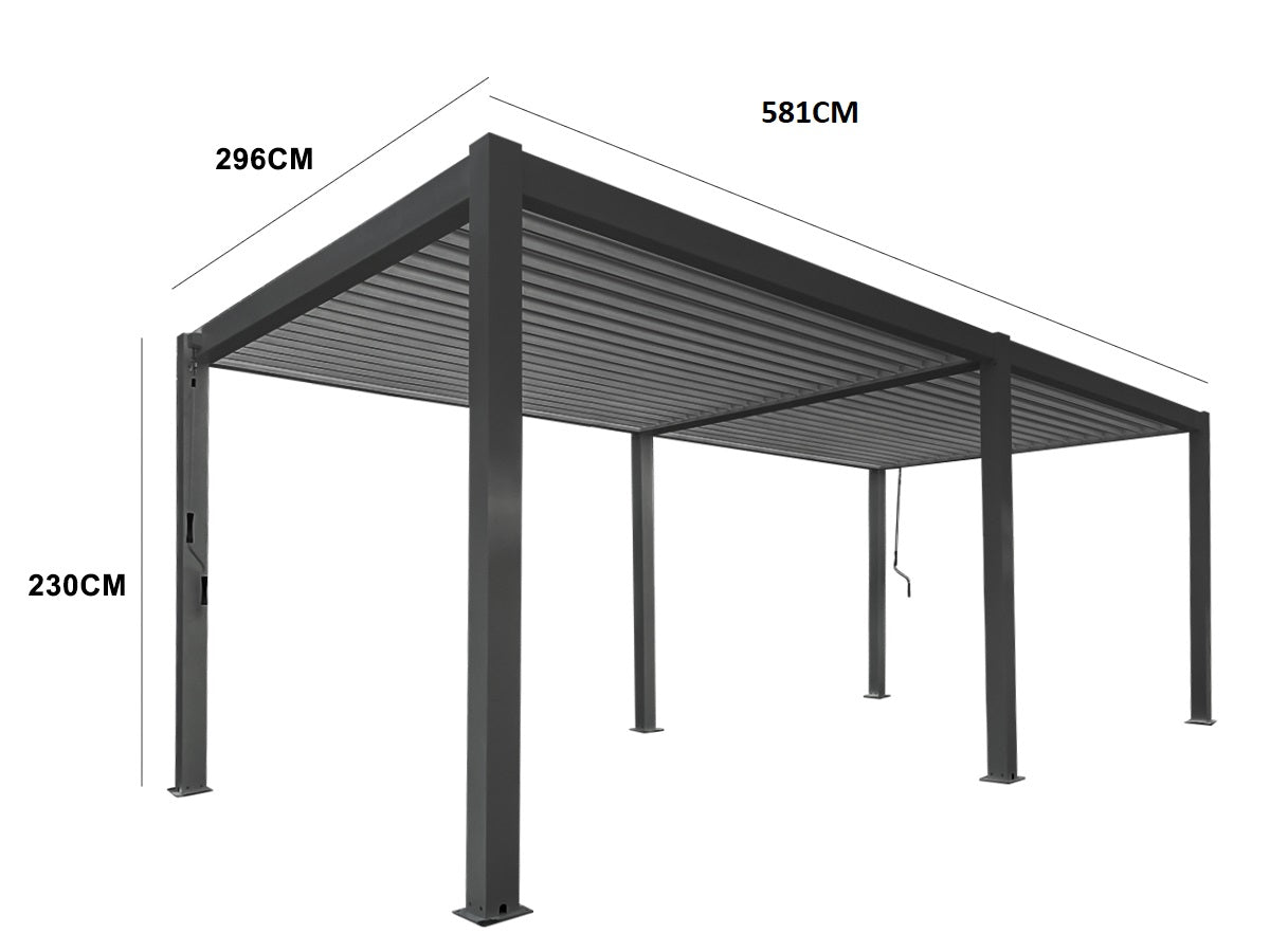 Louvre Roof Pergola 3X6M Pr8729 Awning Nz Depot 8 - Nz Depot