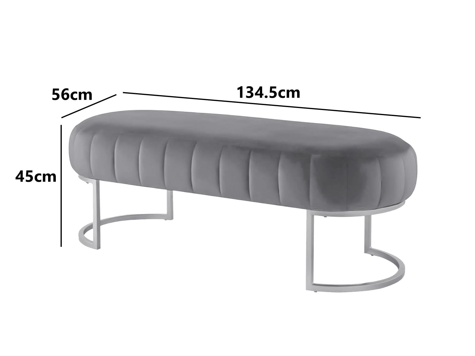 Lunare Ottoman Bench Gy Pr8946 Ottomans Nz Depot 5 - Nz Depot