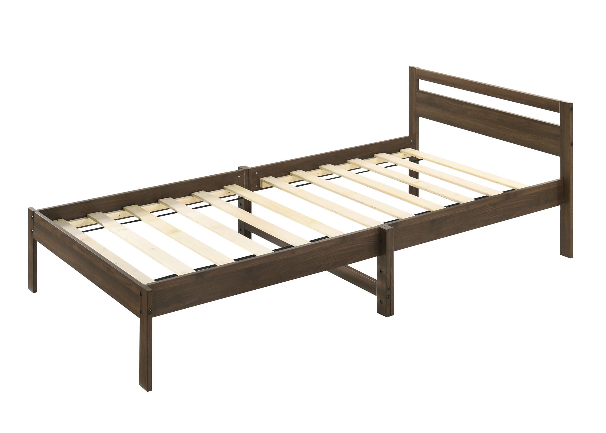 Lzzy Single Bed Frame - Walnut